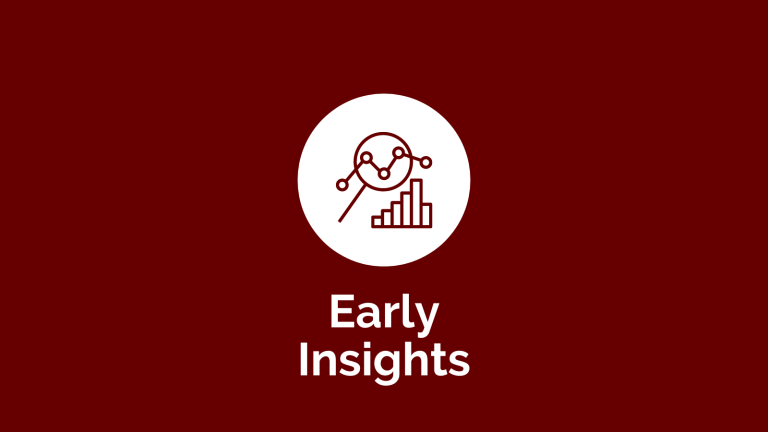 Early Insights graphic image with insights icon